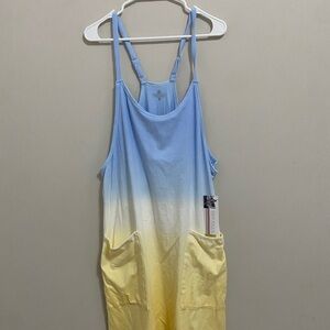 Gradient Blue and Yellow Dress